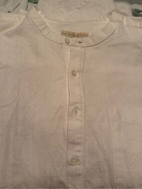 The Territory Ahead White Textured Button-Up Shirt